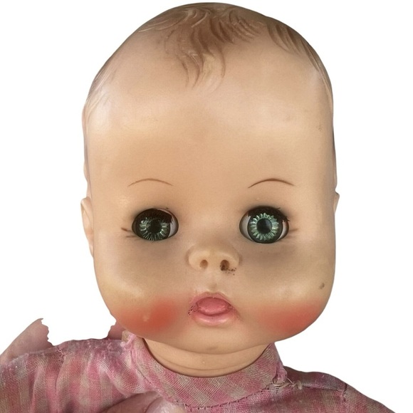 Vintage 1971 Effanbee Doll 8171 Soft Body Molded Hair Green Sleepy Eyes 14” READ - Picture 5 of 14